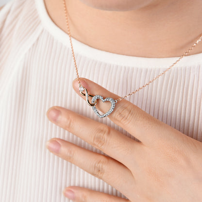 To My Daughter - Forever Linked - Heart Infinity Necklace