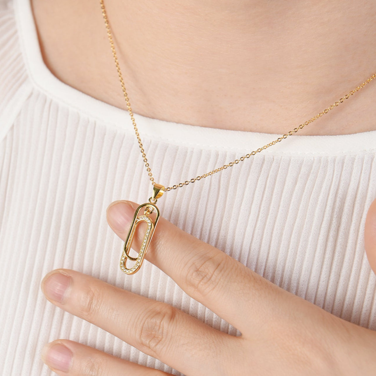 To My Daughter - Forever Linked Paperclip Necklace