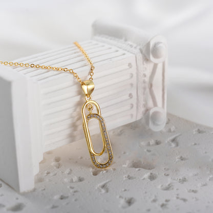 To My Daughter - Forever Linked Paperclip Necklace