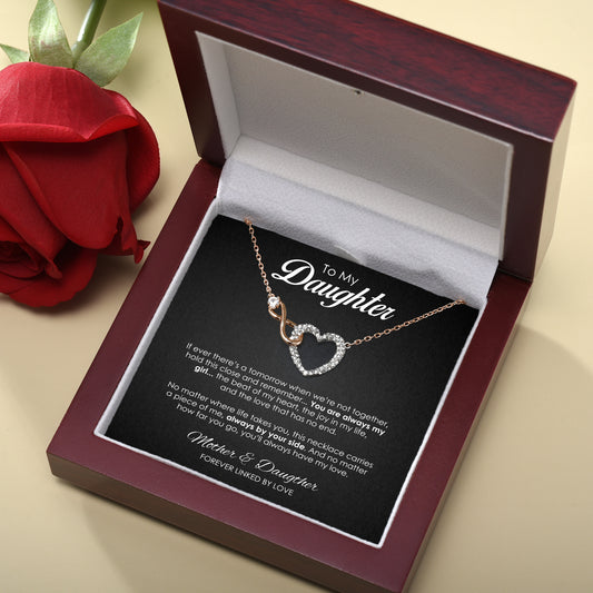 To My Daughter - Forever Linked - Heart Infinity Necklace