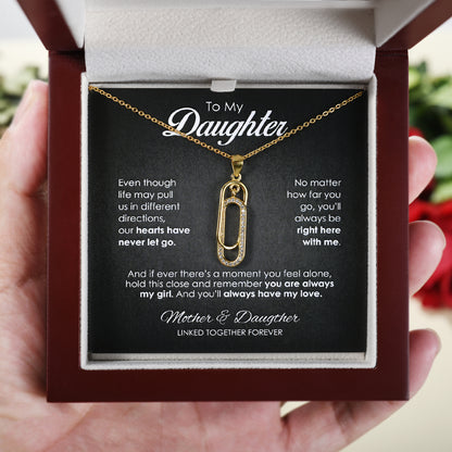To My Daughter - Forever Linked Paperclip Necklace