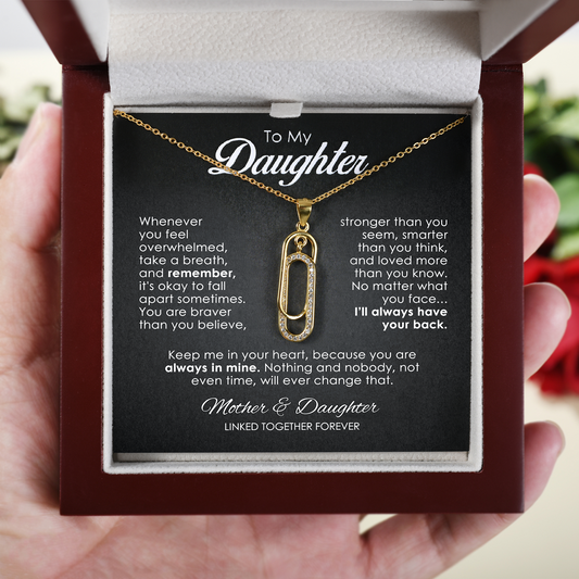 "To My Daughter" –  Linked Together Forever Necklace