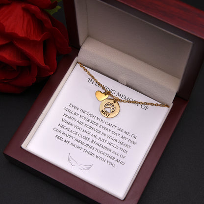 Engraved Paw Necklace Gift Set