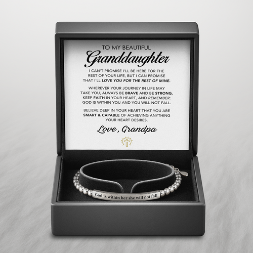To My Granddaughter - Faith & Courage Bracelet