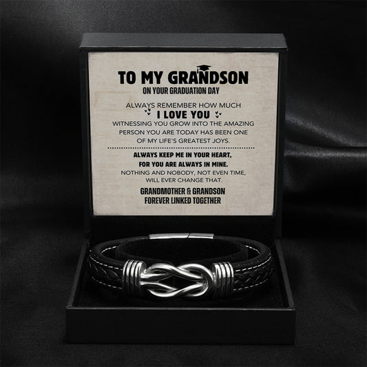 Grandson's Infinity Knot Bracelet Graduation Gift Set