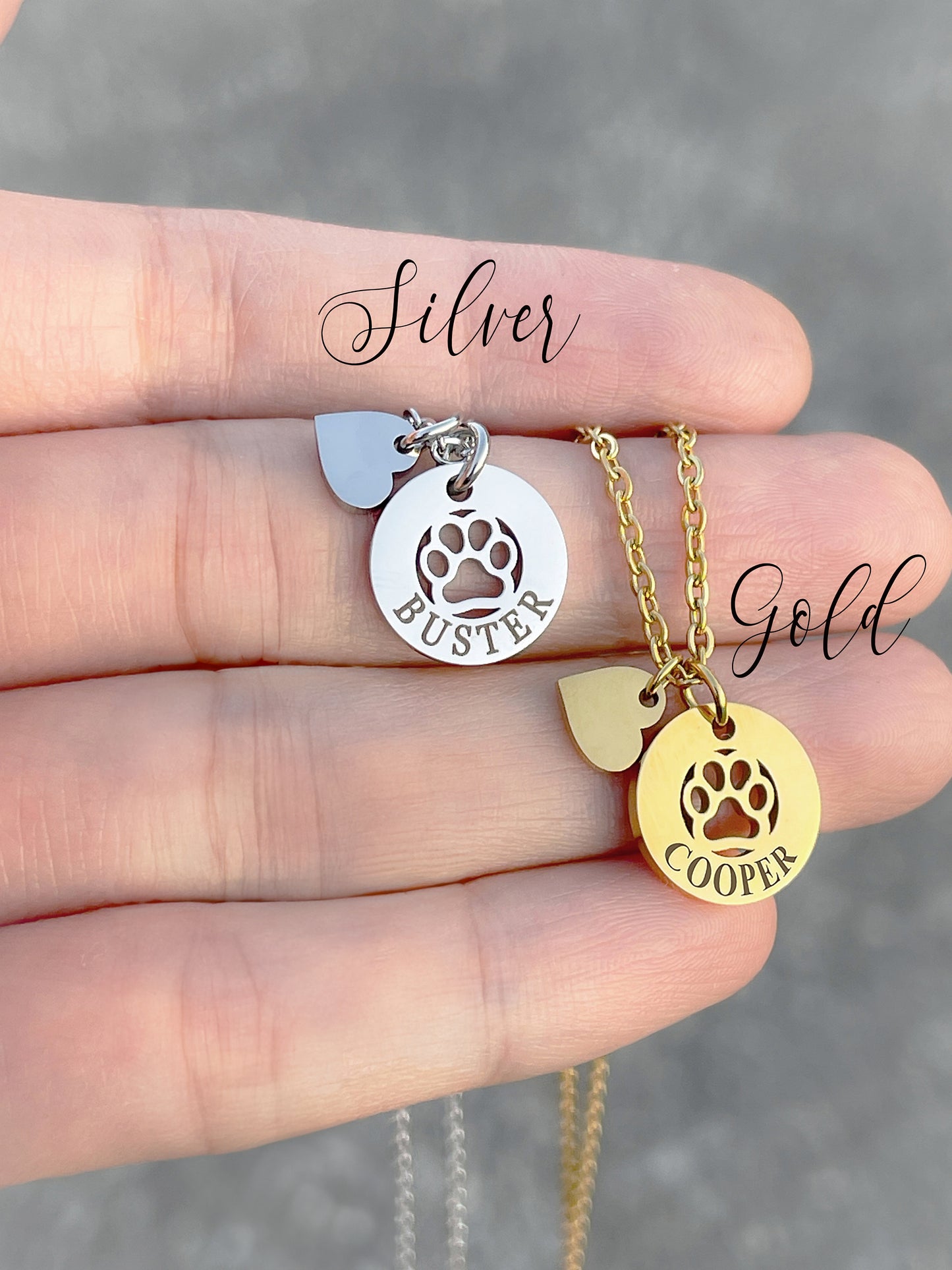 Engraved Paw Necklace Gift Set