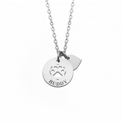 Engraved Paw Necklace Gift Set