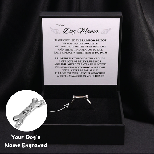 Engraved Dog Bone Ring Gift Set