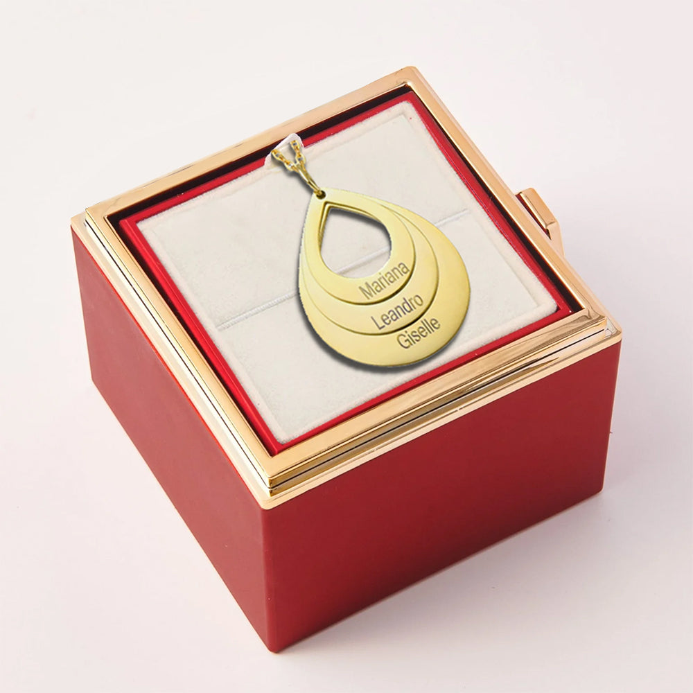Mother's Love Cascade Necklace w/ Forever Rose Box
