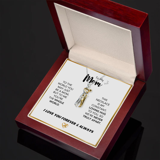 "To Mom" Forever Hug Necklace with LED Gift Box
