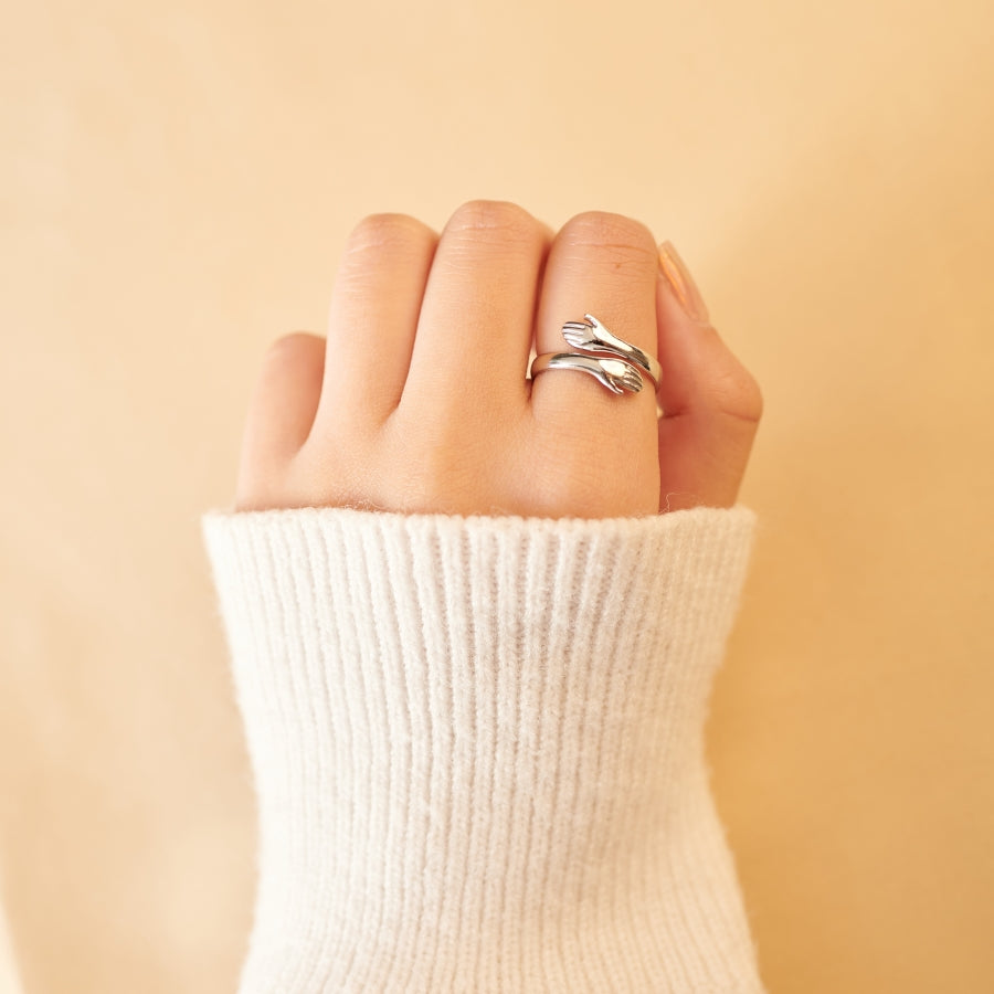 "My Everlasting Hug" Mom-Daughter Personalized Ring Set