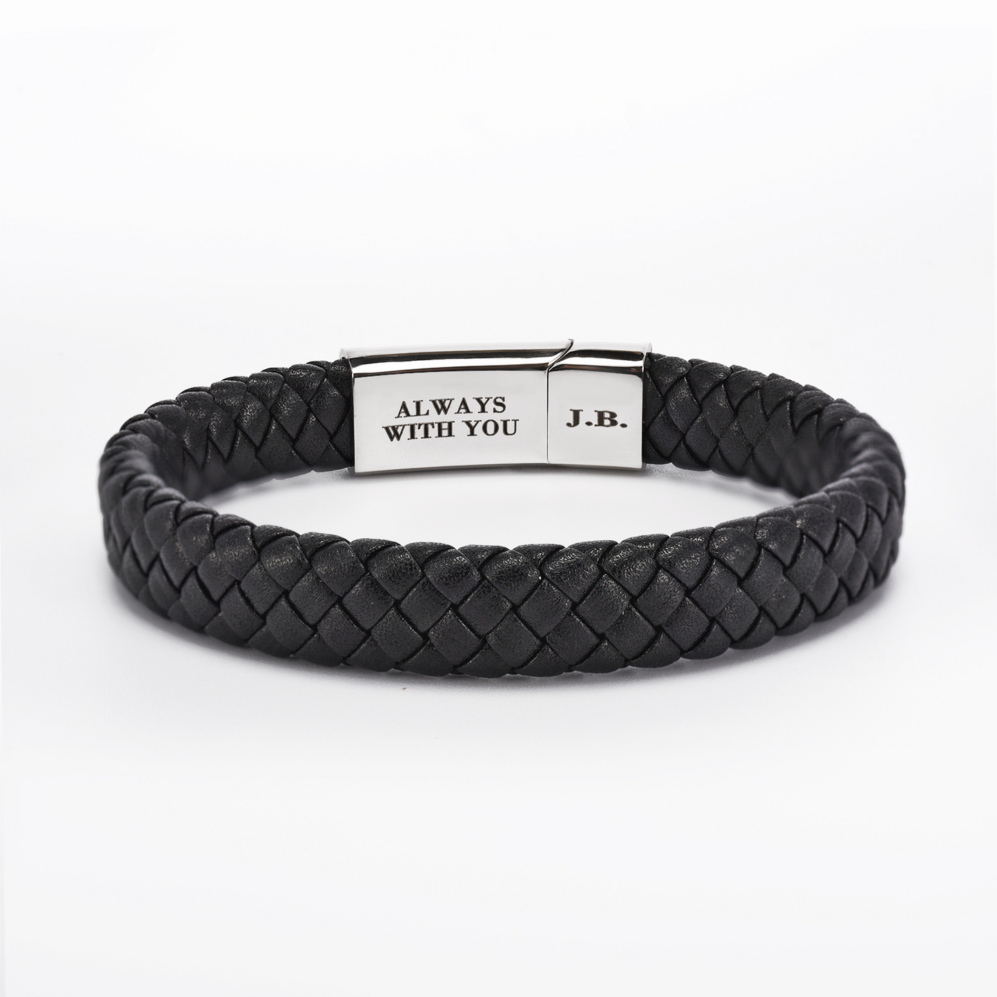 Strength Within - Son's Personalized Leather Bracelet