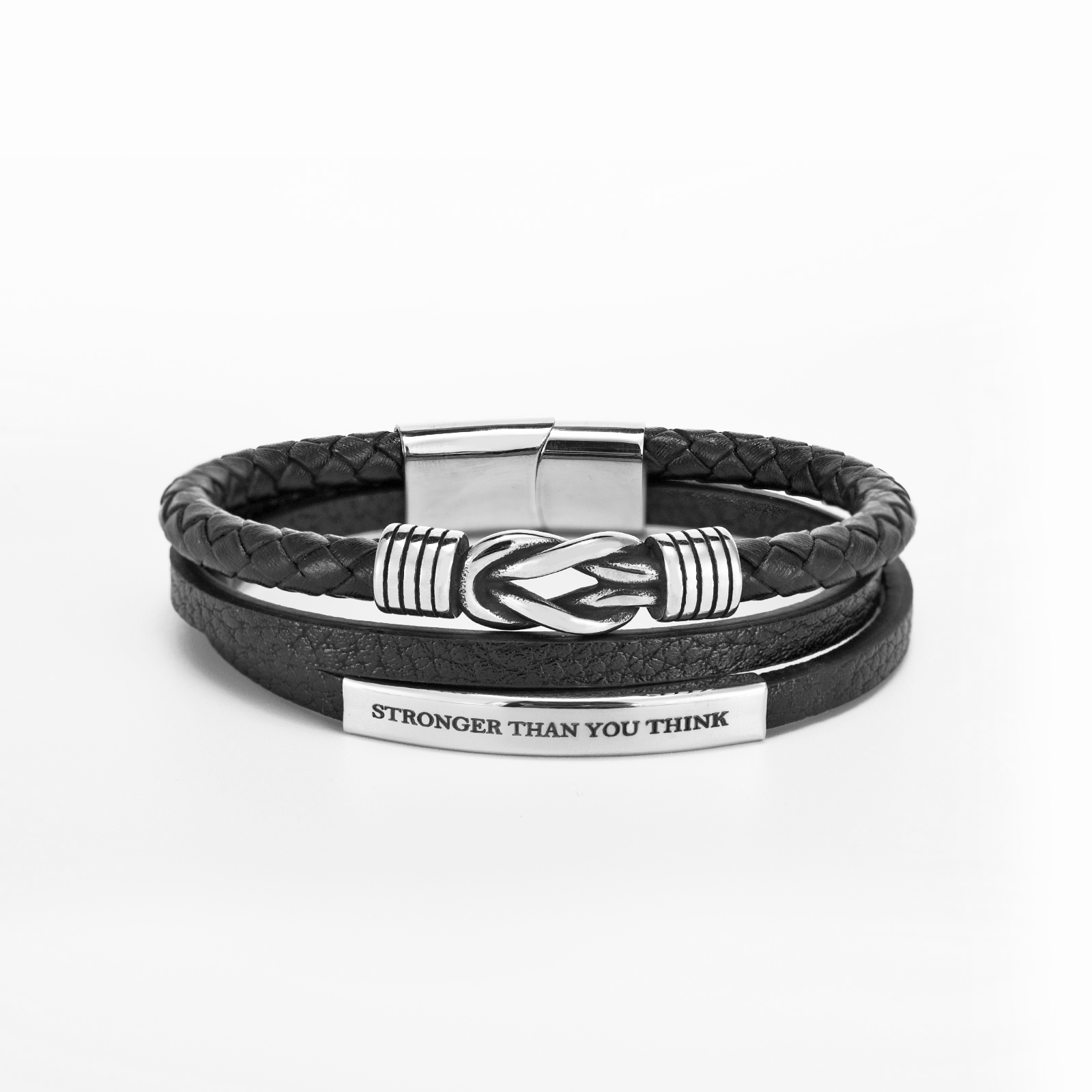 Mutter & Sohn für immer miteinander verbunden - personalisiertes Knotenarmband