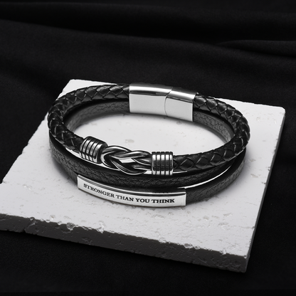 Stronger Than You Think - Personalized Knot Bracelet for Son