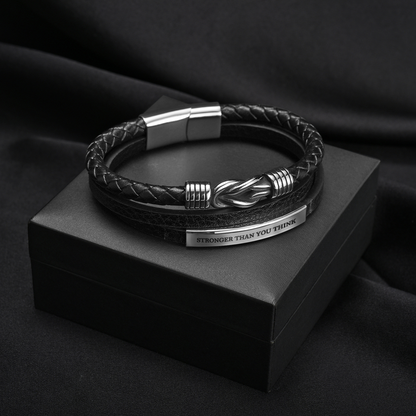 Stronger Than You Think - Personalized Knot Bracelet for Son