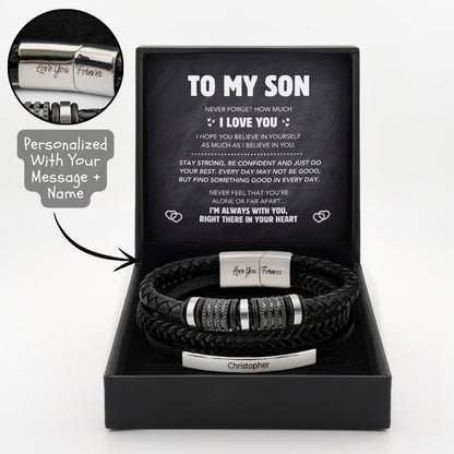"Forever Connected" Son's Customized Bracelet