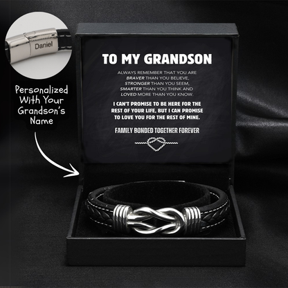 "To My Grandson" Family Bonds - Linked Forever Bracelet