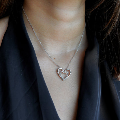 Heart linked Necklace and LED Luxury Box