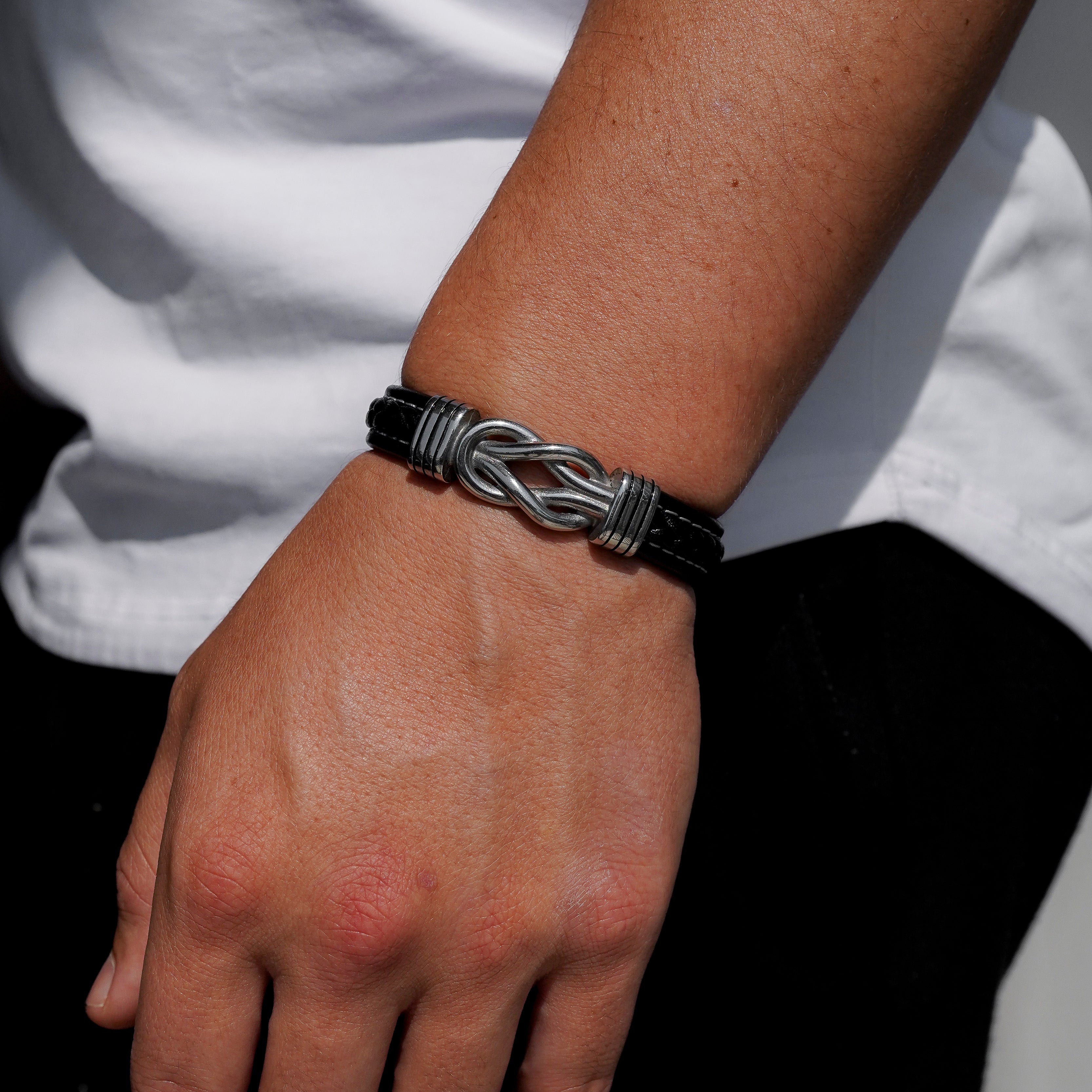 "To My Grandson" Family Bonds - Linked Forever Bracelet
