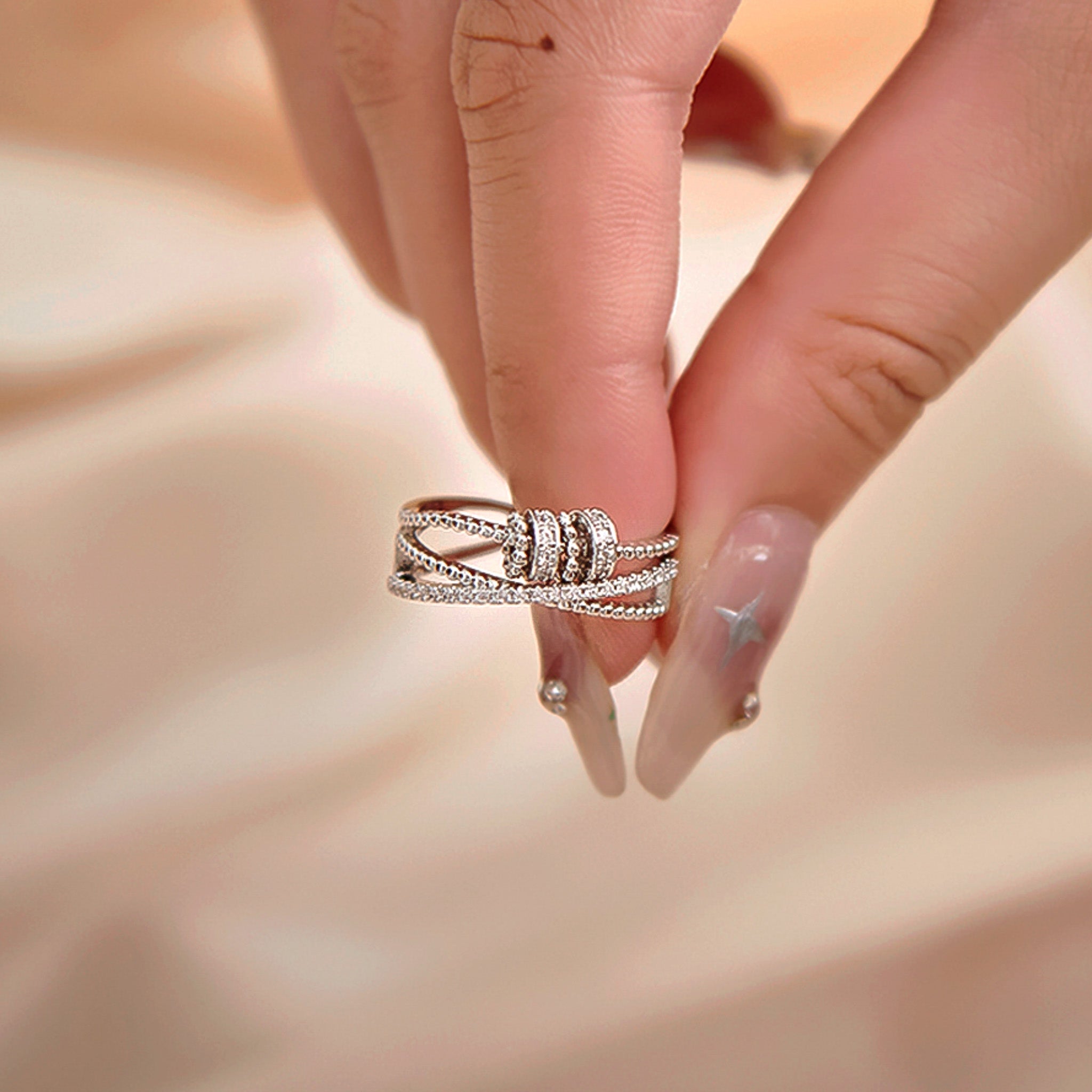 [Buy 1 Get 1 FREE] To My Daughter "Loved Beyond Measure" - Anxiety Ring Set