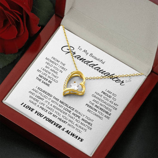 To My Granddaughter - Eternal Love Necklace with Luxury LED Box