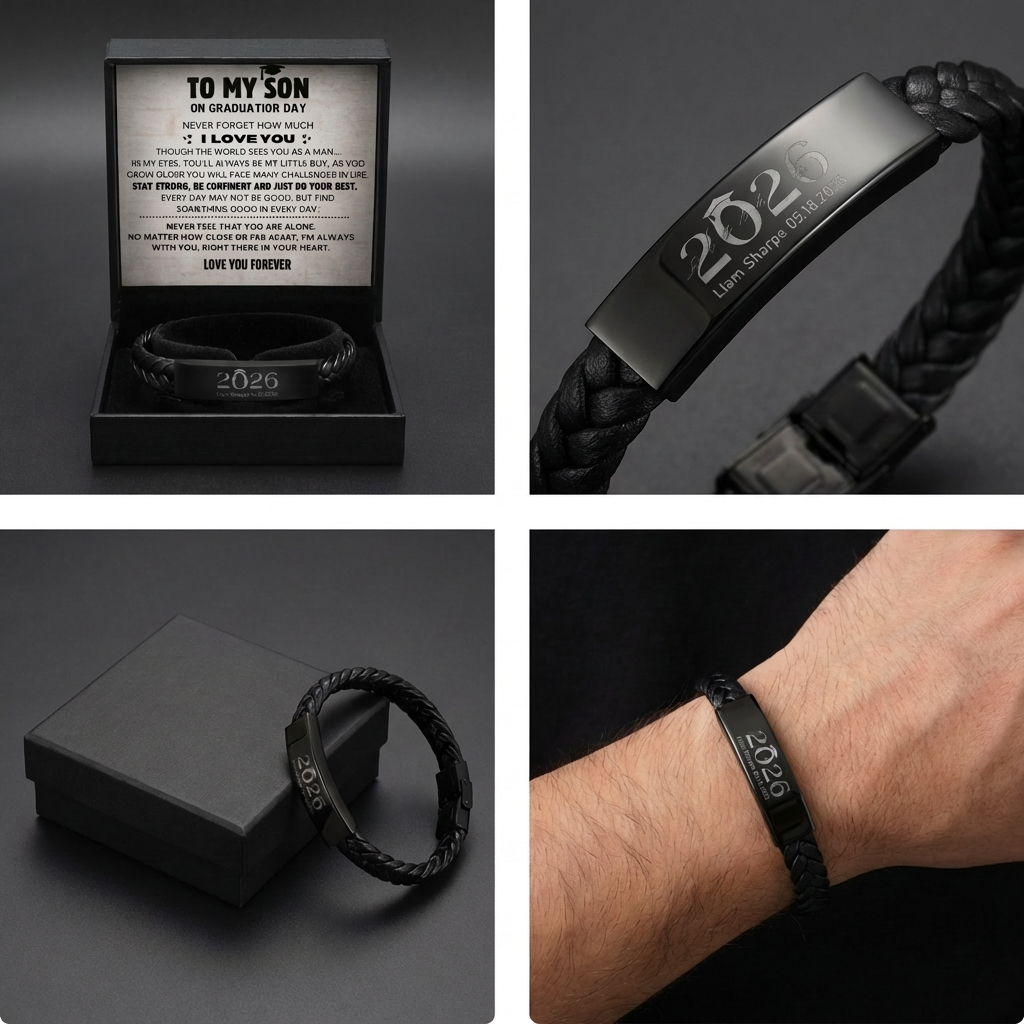 Coffret cadeau personnalisé pour la remise des diplômes de son fils