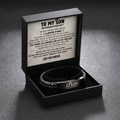 Coffret cadeau personnalisé pour la remise des diplômes de son fils