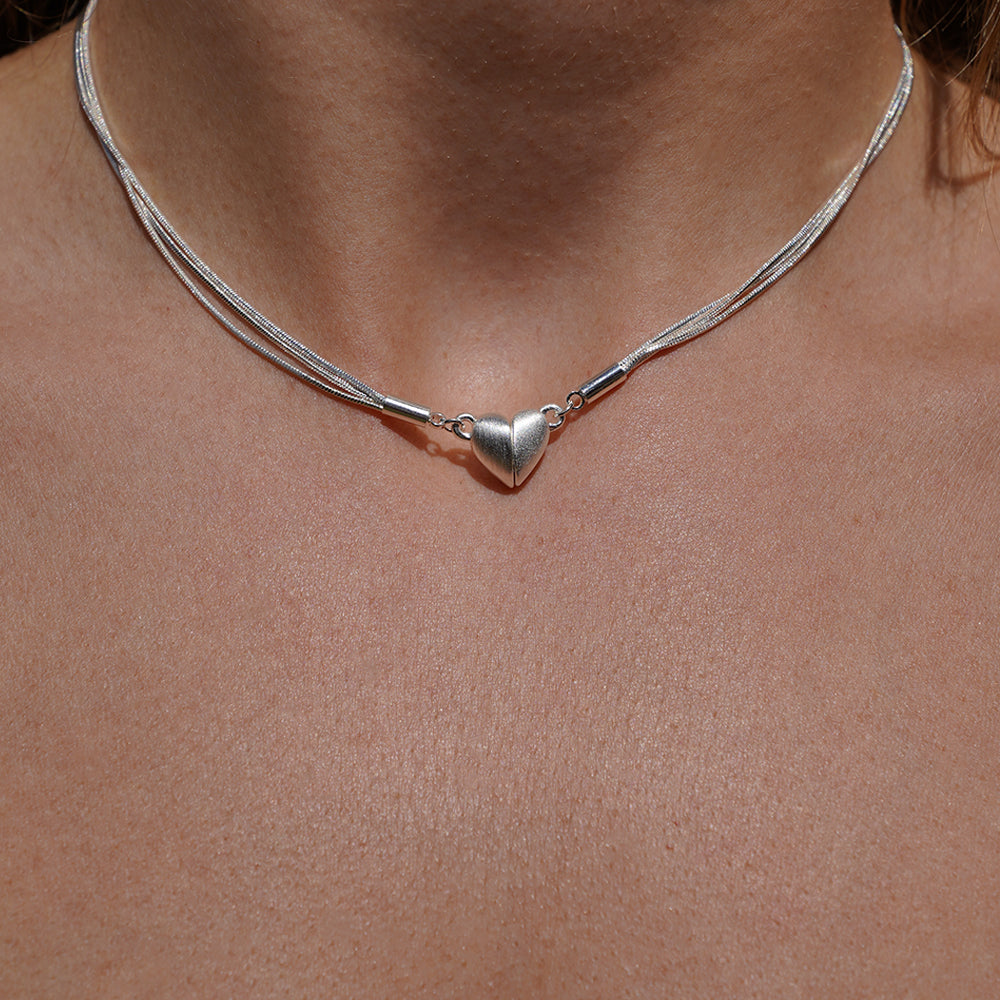 "Forever Linked" Magnetic Heart Necklace Gift Set