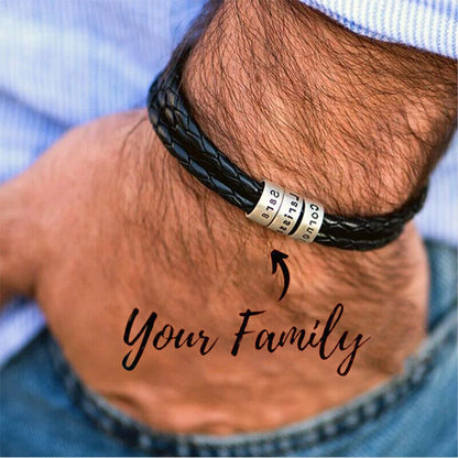 Father's Family Beaded Bracelet Keepsake