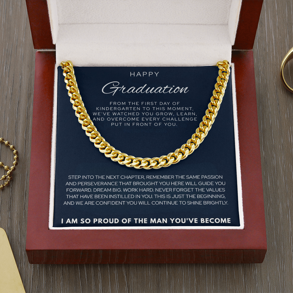 Happy Graduation - Cuban Chain for Son