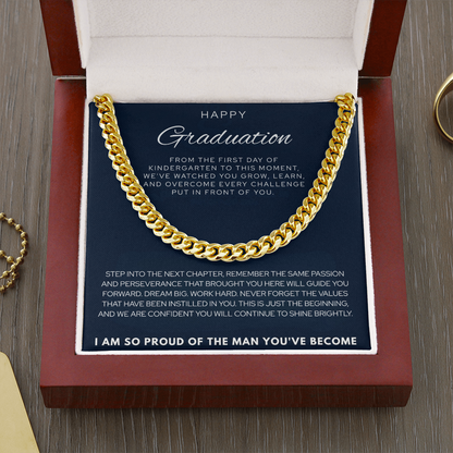 Happy Graduation - Cuban Chain for Son
