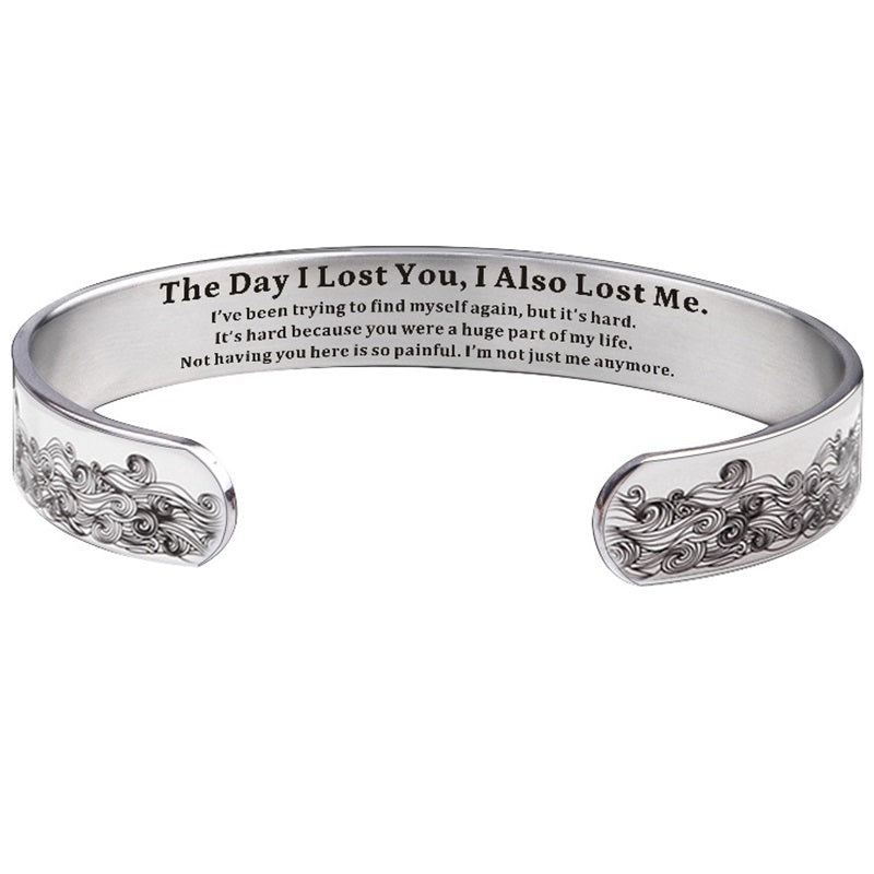 Engraved Wave Bracelet Gift Set