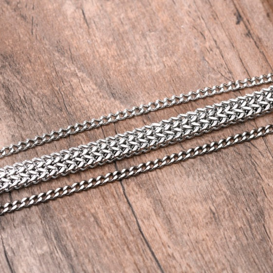 Layered Chain Basic Bracelet