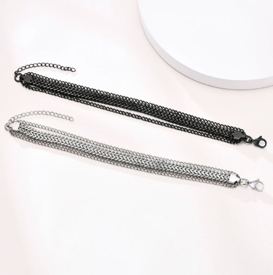 Layered Chain Basic Bracelet