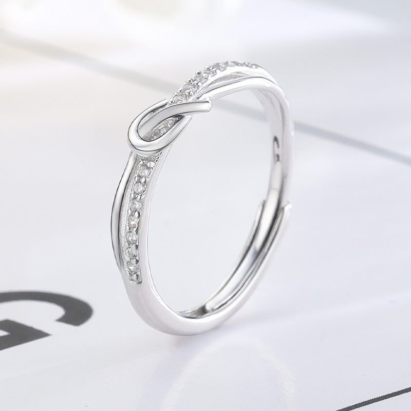 To My Daughter - " Forever Linked and Loved" Love Knot Ring Gift Set