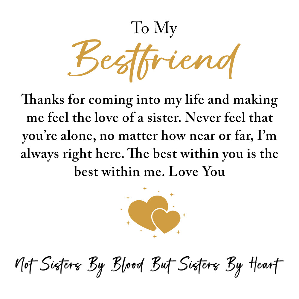 To My Bestfriend "Sisters By Heart" - Engraved Bracelet Gift Set