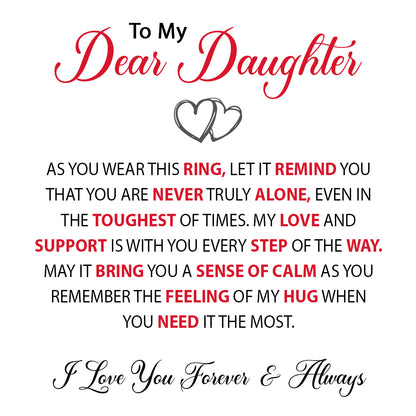 To My Daughter - Warm Embrace Hug Ring Set