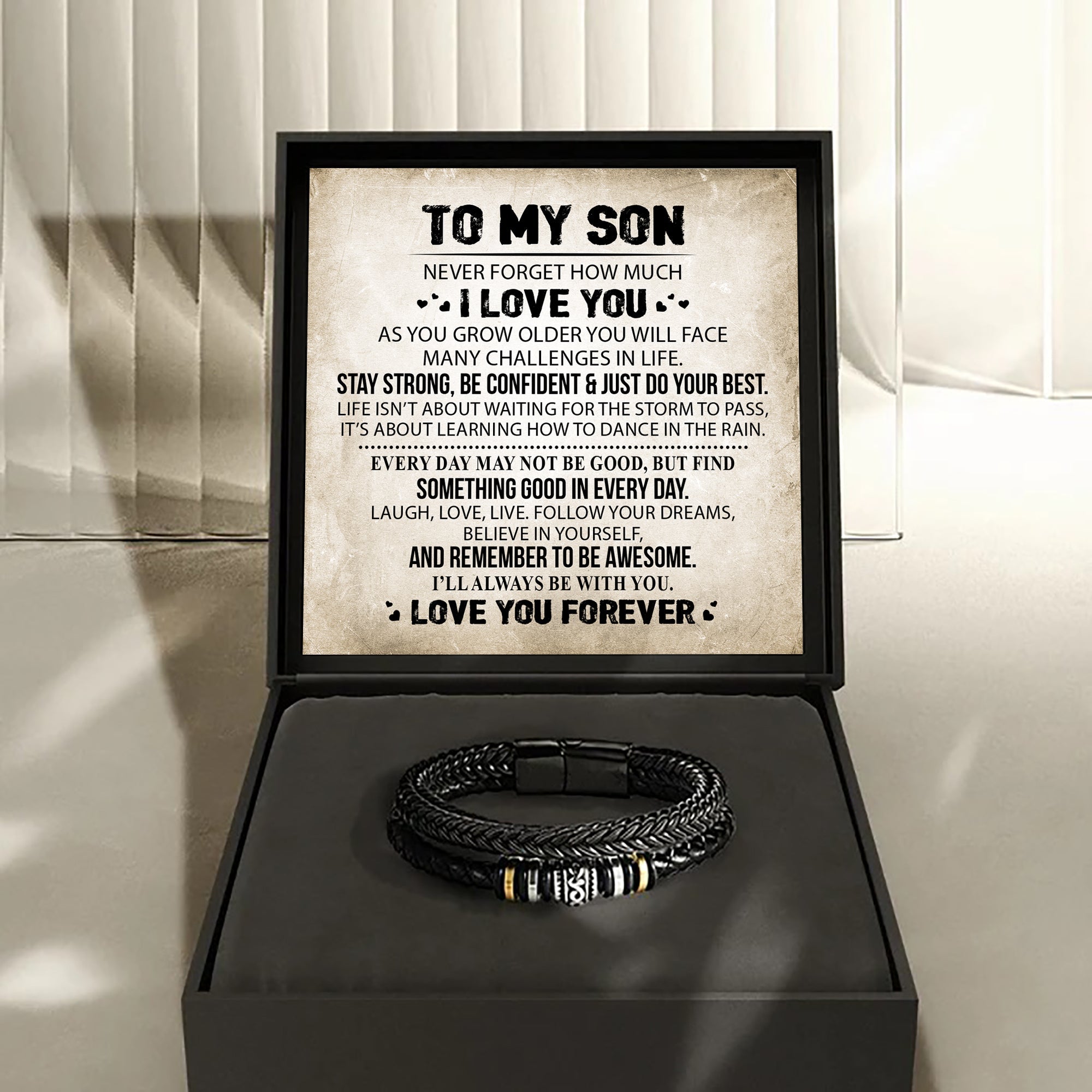 To My Son - "I Love You Forever" Bracelet Set