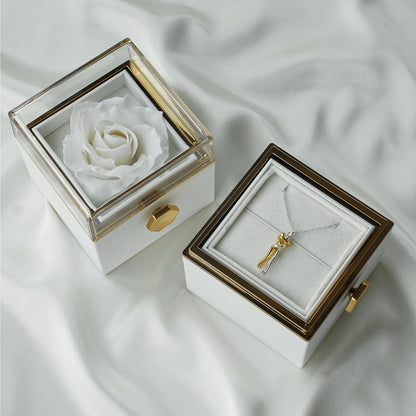 Halskette "To Mom" mit ewiger Umarmung und Forever Rose Box