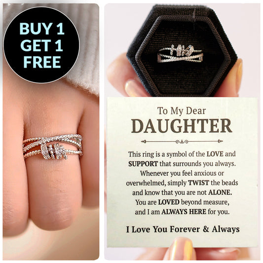 [Buy 1 Get 1 FREE] To My Daughter "Loved Beyond Measure" - Angst Ring Set