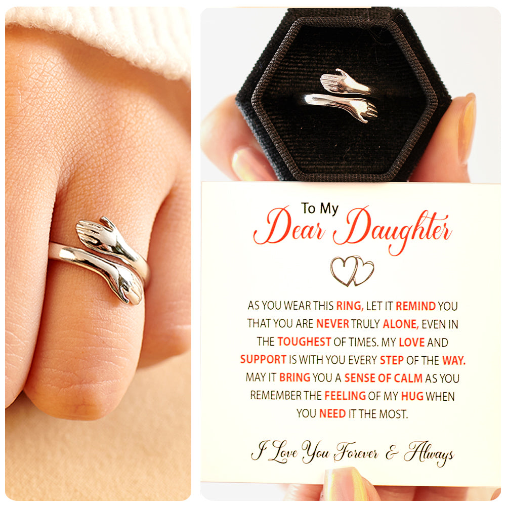 To My Daughter - Warm Embrace Hug Ring Set