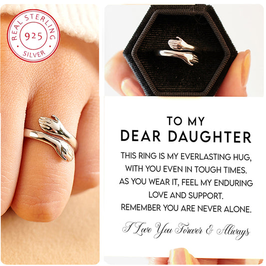 To My Daughter - Tragbarer Umarmungsring-Set (S925)