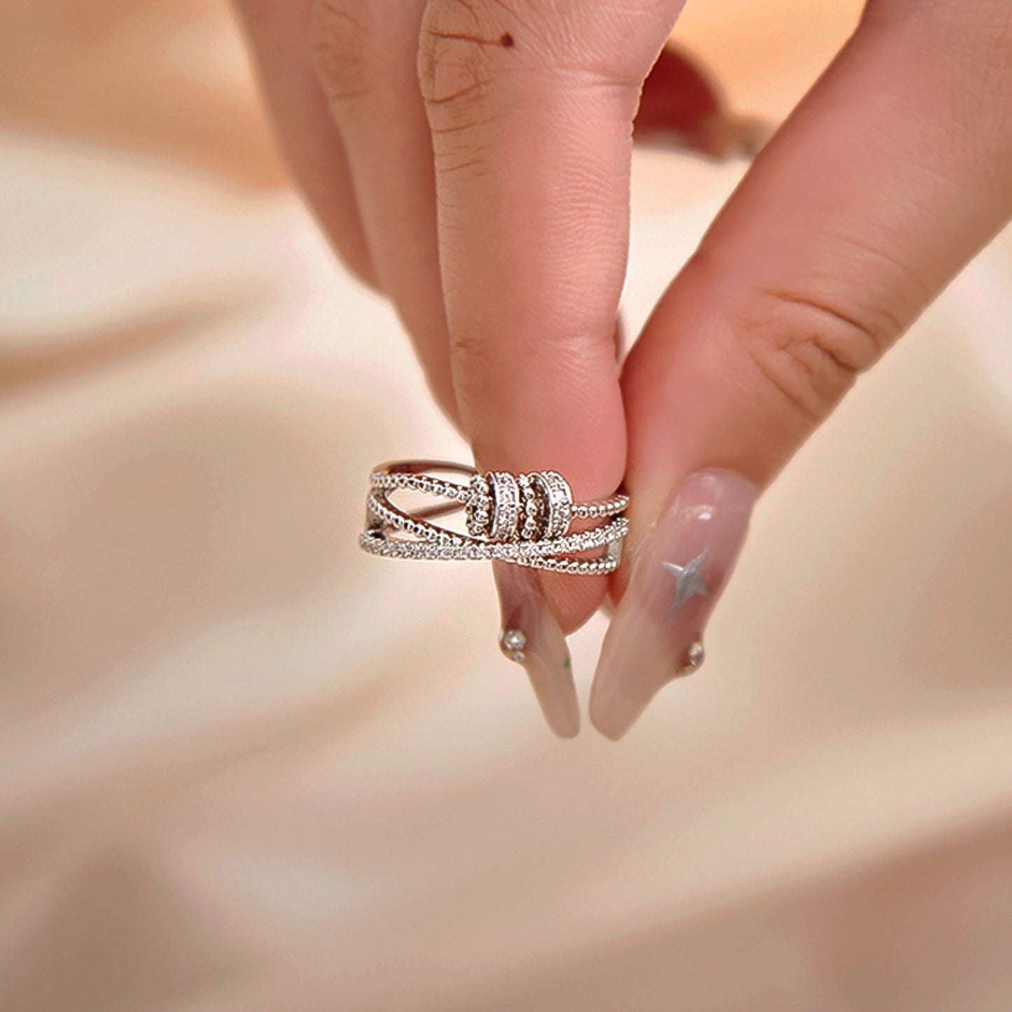 [Buy 1 Get 1 FREE] To My Daughter "Loved Beyond Measure" - Angst Ring Set