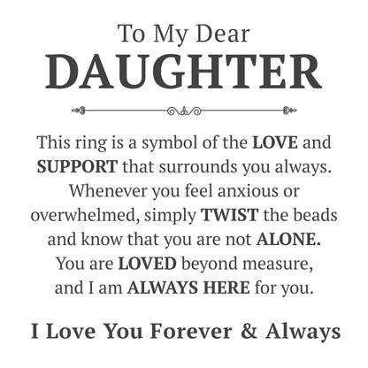 [Compre 1 y llévese 1 GRATIS] To My Daughter "Loved Beyond Measure" - Anillo de ansiedad