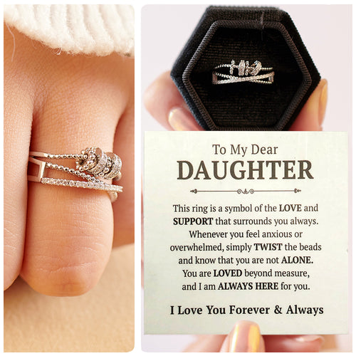 To My Daughter "You Are Loved Beyond Measure" - Anillo de ansiedad