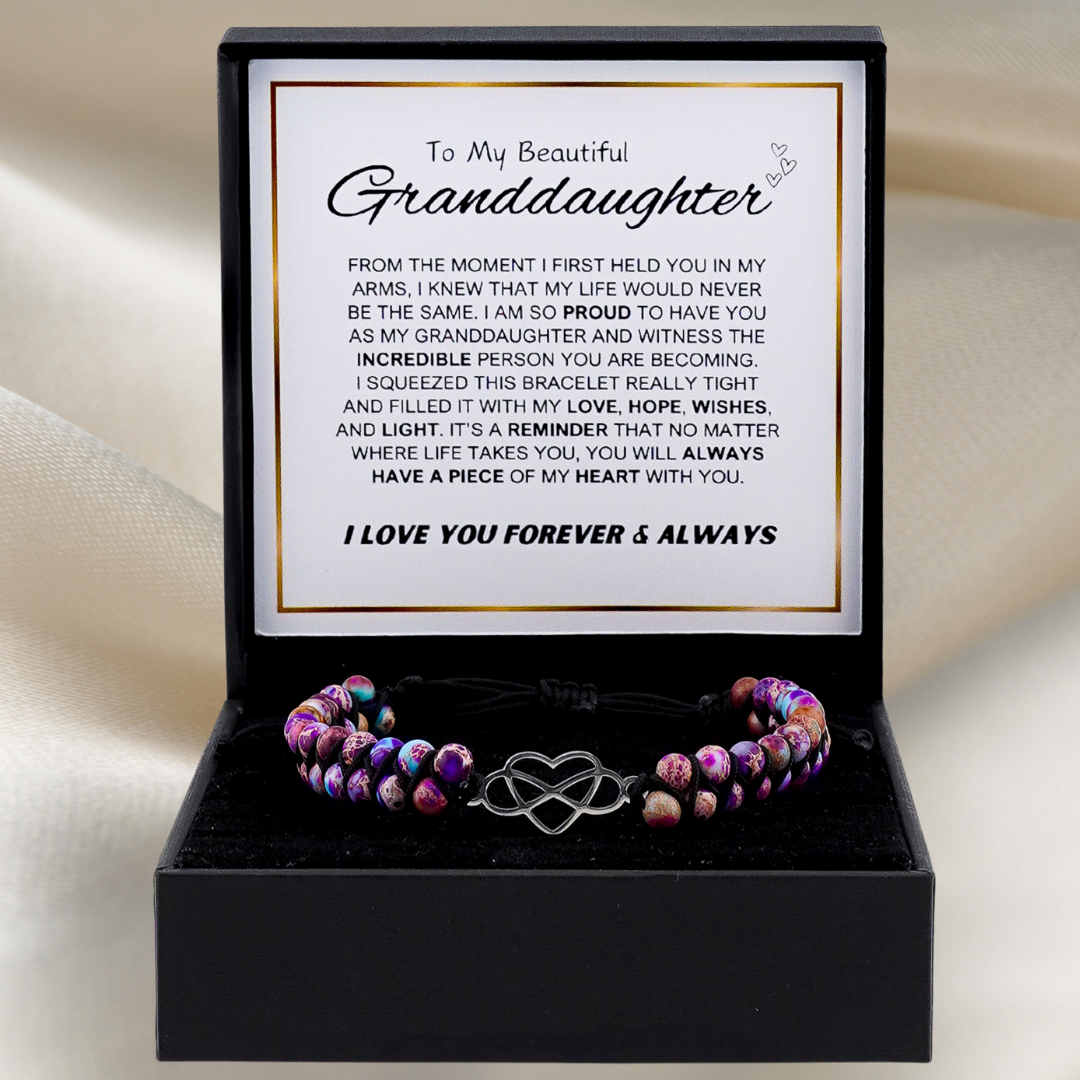 Set de regalo de pulsera "To My Granddaughter" Forever Love