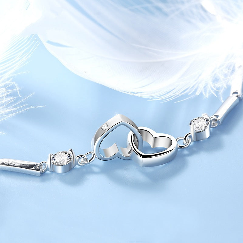 Pulsera "Corazones Inseparables" Lazos de Familia Plata 925