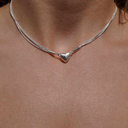 "Set de regalo de collar corazón magnético "Forever Linked