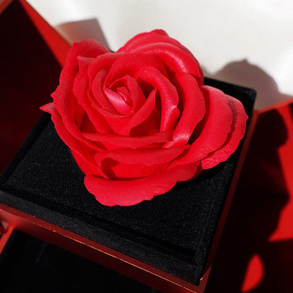 4-Blättrige Kleeblatt-Halskette "Glücksbringer" mit Geschenkbox Ewige Rose
