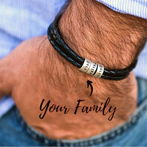 Pulsera de cuentas de recuerdo de la familia del padre